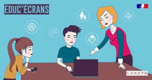 Visuel réseau canopé "Educ'écrans"