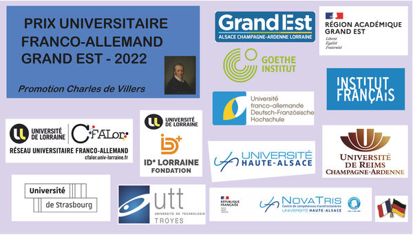 Visuel des partenaires du prix franco-allemand Grand Est