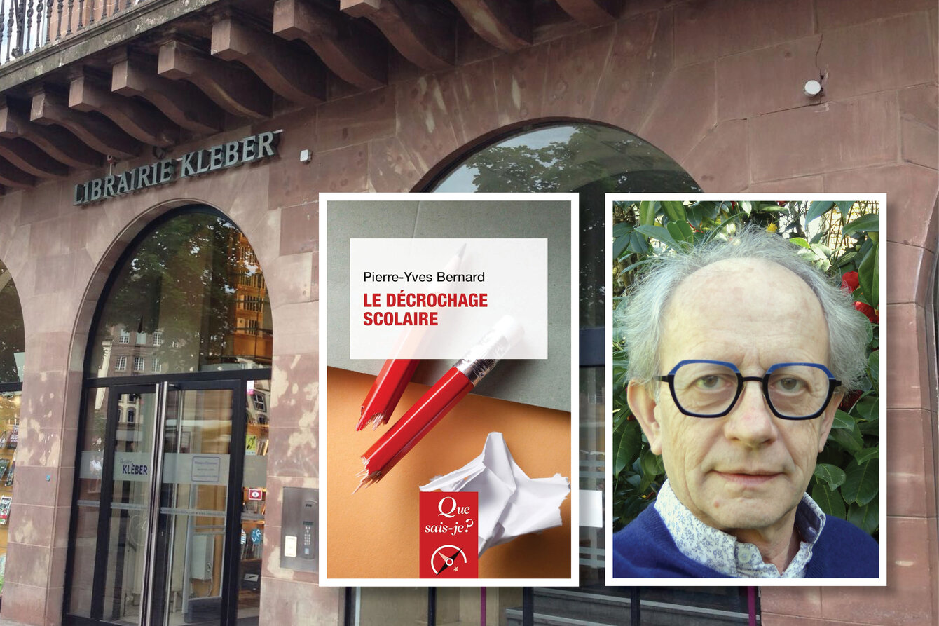 Montage photo (librairie Kleber Strasbourg, auteur et couverture du livre)