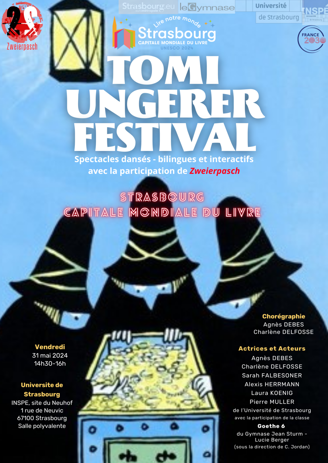 Affiche Tomi Ungerer Festival INSPÉ réalisée par les étudiants