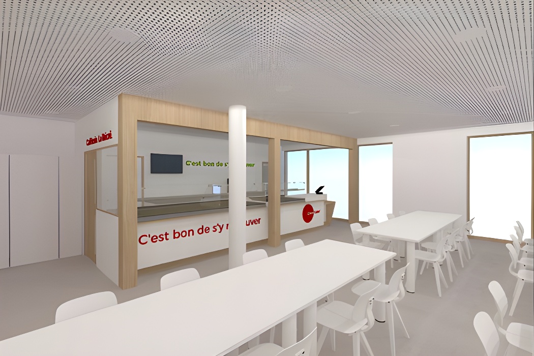 Image de synthèse de la future cafétéria | Crédit : CROUS